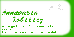 annamaria kobilicz business card